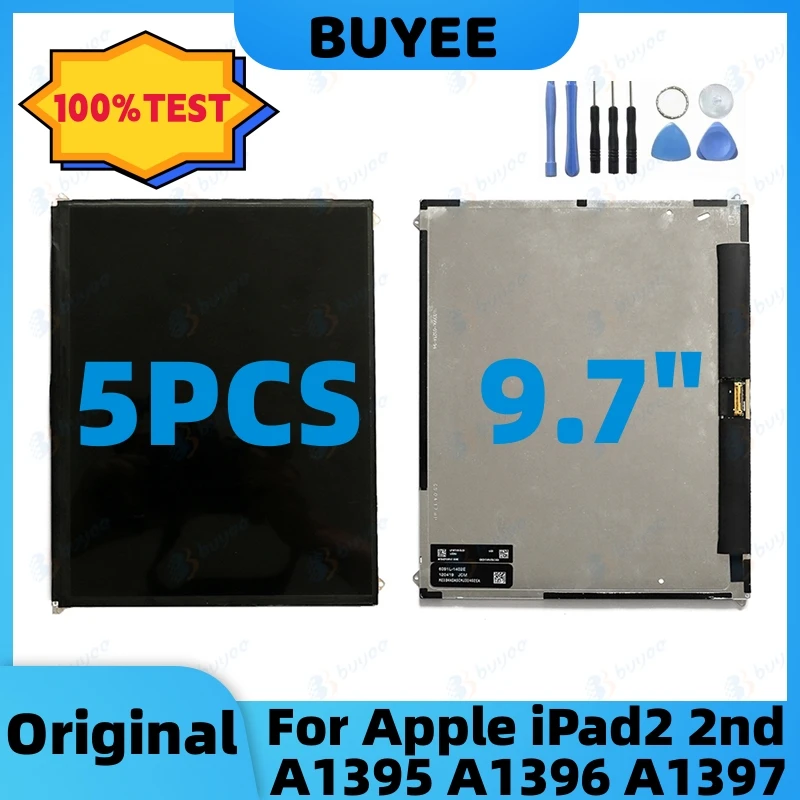 5PCS/Lot 9.7” Original For Apple iPad 2 2nd A1395 A1396 A1397 Tablet LCD Screen Panel Display Replacement