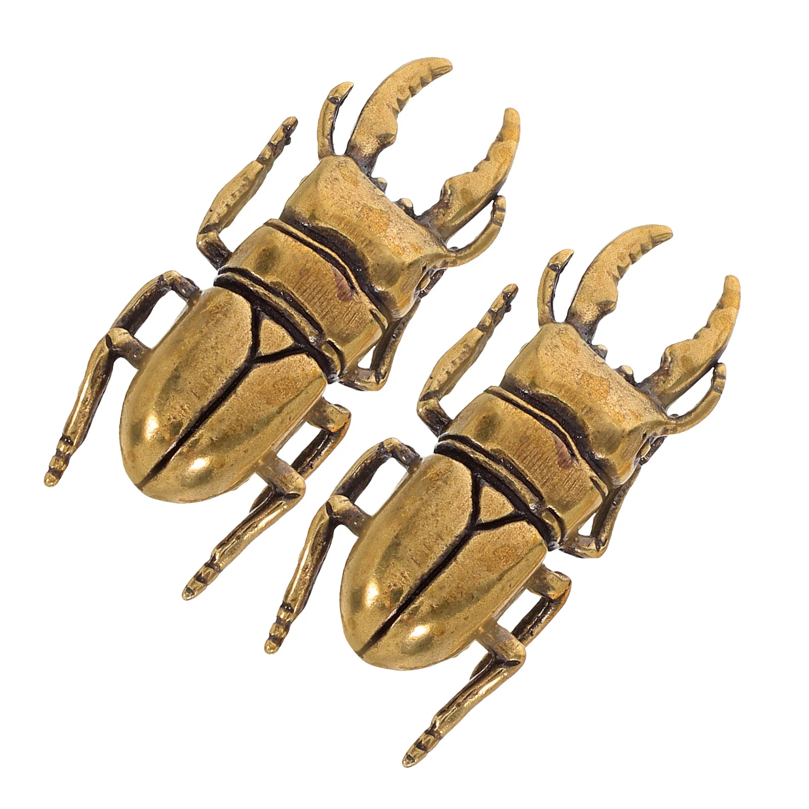 

2 Pcs Brass Dresser Knobs Cabinets Decorative Hardware Beetle Drawer Handles Kitchen Furniture