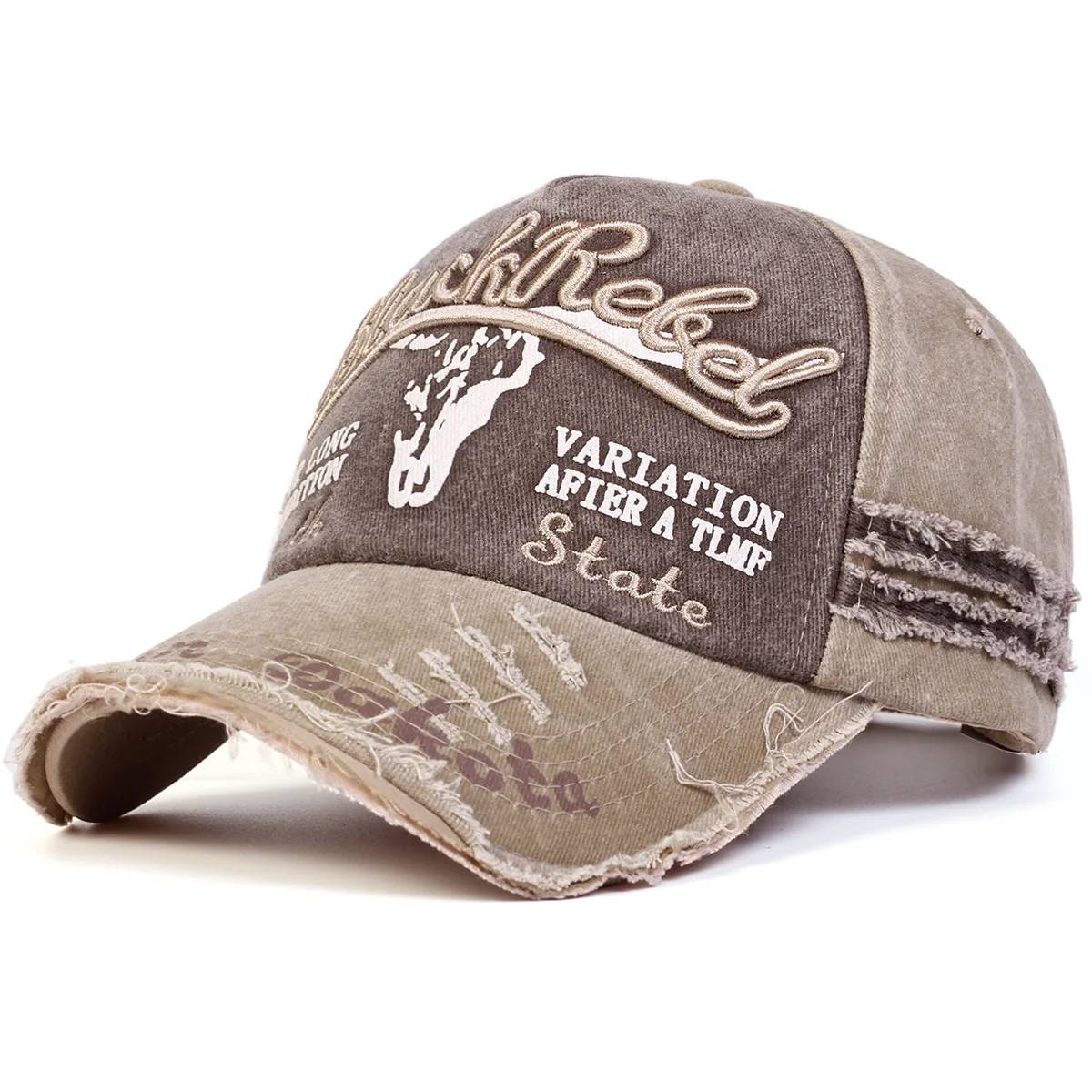 

Embroidered letters on vintage baseball caps, curved duckbill caps, men's and women's outdoor sun protection hats, retro hats