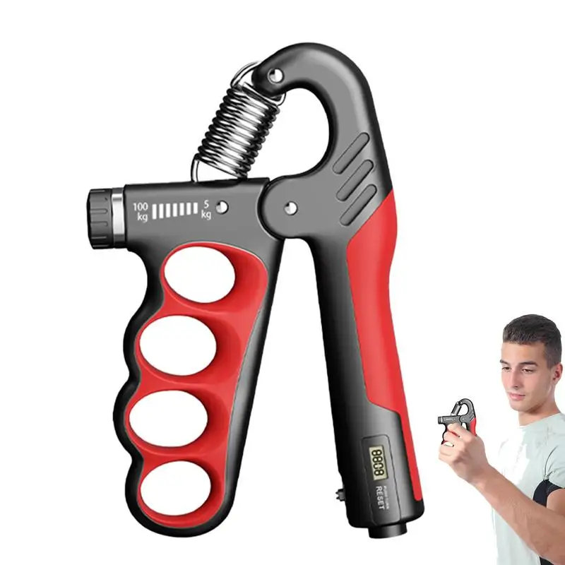 5-100KG Adjustable Hand Grip Strengthener Hand Grip Trainer With Counter Wrist Forearm And Hand Exerciser For Muscle Building