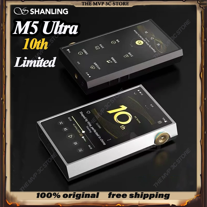 

Shanling M5 Ultra 10th Customized Portable Music Player 10th MP3 Streaming Hifi Media Player AK4191+AK4499EX Laptop Gift PC