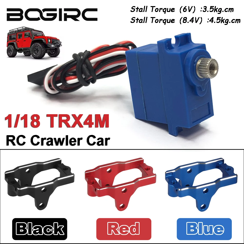 1/18 TRX4M RC Car Micro Servo 4.5kg Waterproof with Servo Mount Bracket for 1:18 Bronco Defender RC Crawler Car Upgrade Parts