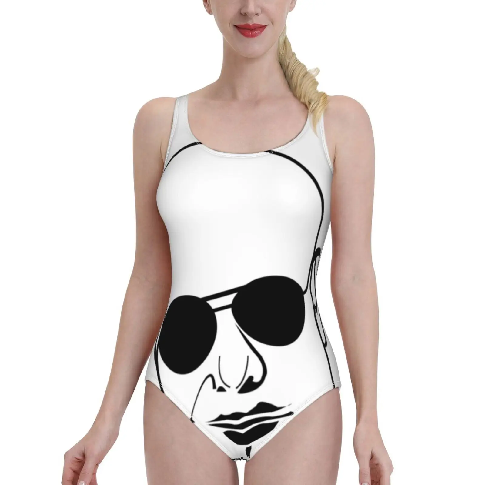 

Mr.Worldwide Pitbull Singer Silhouette Women Swimsuit One Piece Backless Swimwear Sexy Beach Wear Summer Bathing Suits Mr