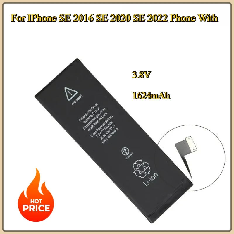 

New Zero-cycle High-quality Replacement Battery For IPhone SE 2016 SE 2020 SE 2022 Phone