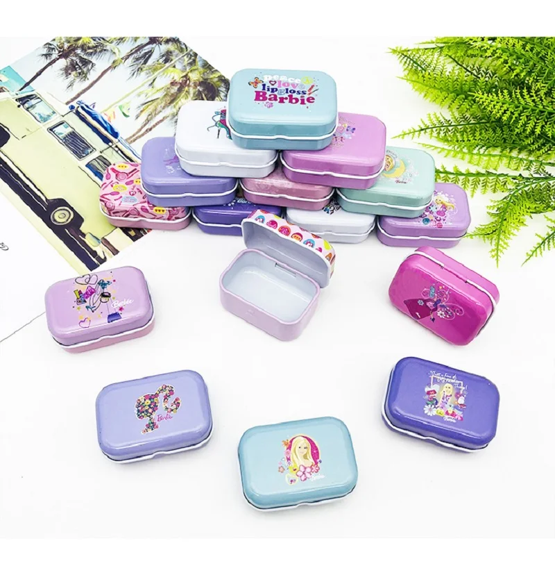 1pc New colorful mini cartoon alpaca sailboat print tin box sealed jar packing boxes jewelry candy box small storage boxes