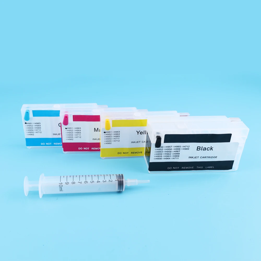 4 Colors Empty Refillable Ink Cartridges with hp711 ARC Chips For HP DesignJet T520 T120 Printers