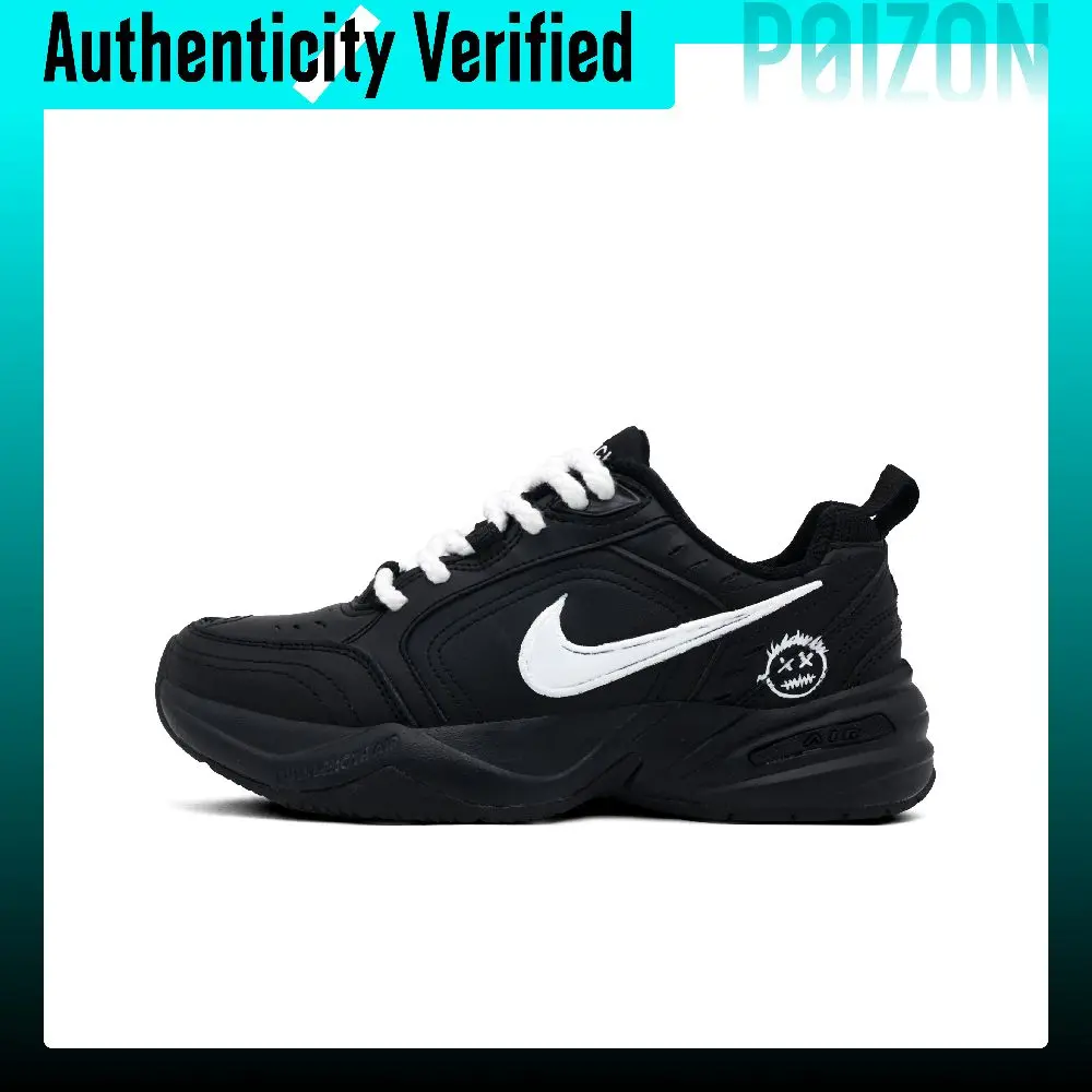 Nike Air Monarch 4 Chunky Sneakers Unisex Low-top Black 415445-001（Team1690-）