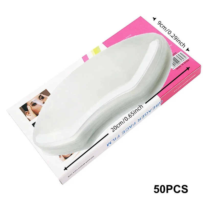 50PCS Disposable Anti-Fog Hairspray Face Shields – Transparent Visors, Crescent Design for Barber, Makeup & Shower, Breathable