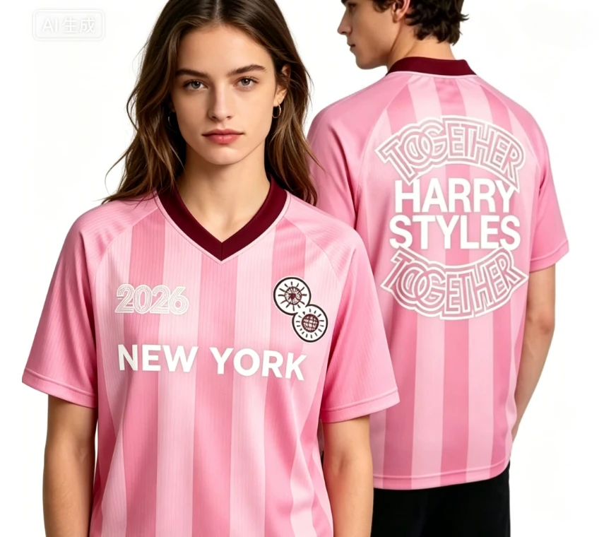 Amsterdam Harry Styles Football T-shirt Unisex Top Casual Sports 3D Printed Short Sleeved T-shirt for Men and Women Y2k Clothes