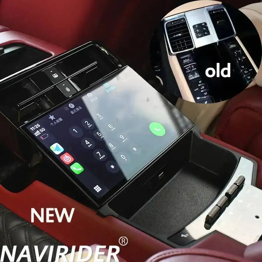 Rear Air Conditioning Screen Android Auto For Porsche Panamera 2010 - 2017 Electric 2K 9inch Touch Screen Carplay Ultra Clear