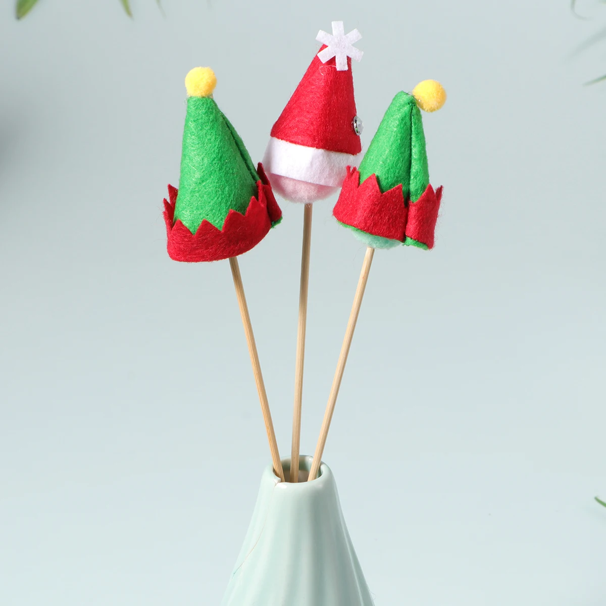 

20 Pcs Christmas Hat Candy Party Favor Hats Decorations Small Lollipop for Wine Bottle