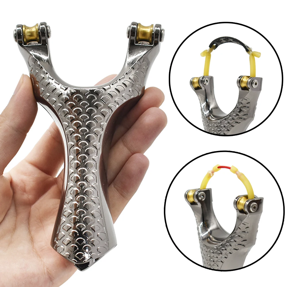 

Fish Shooting and Steel Ball Pulley Slingshot Fish Dart Catapult Outdoor Hunting Pack Powerful Shooting Metal Slingshot