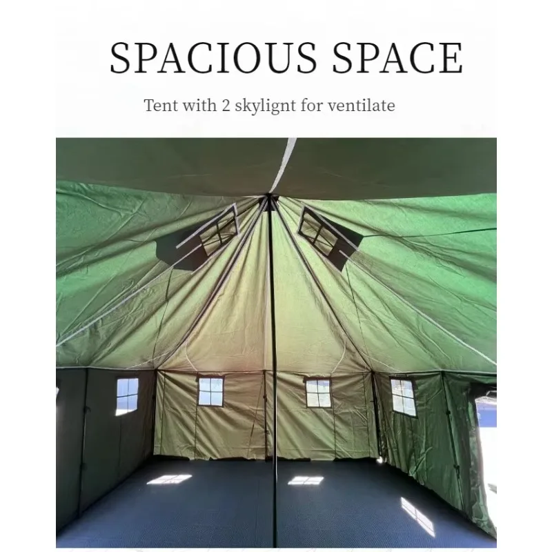 Med Tactical Green Single Pole Camping Tent 10 Persons Tante For Outdoor Survival