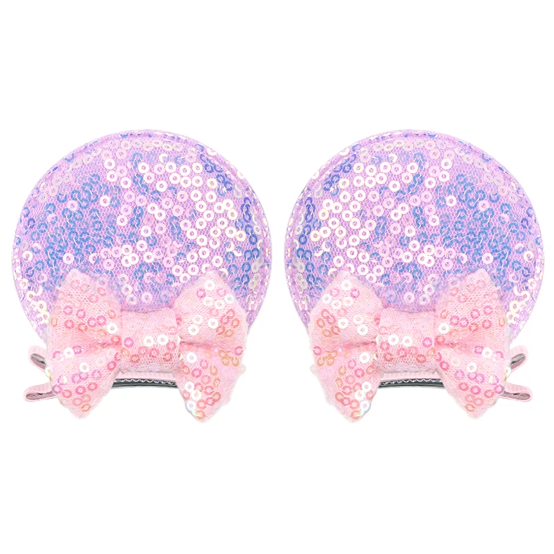 Christmas Sequins Cute Mouse Ears Hair Clip ​For Girl Festival Trip Glitter Hairpins Children Birthday Party DIY Hair Accessorie