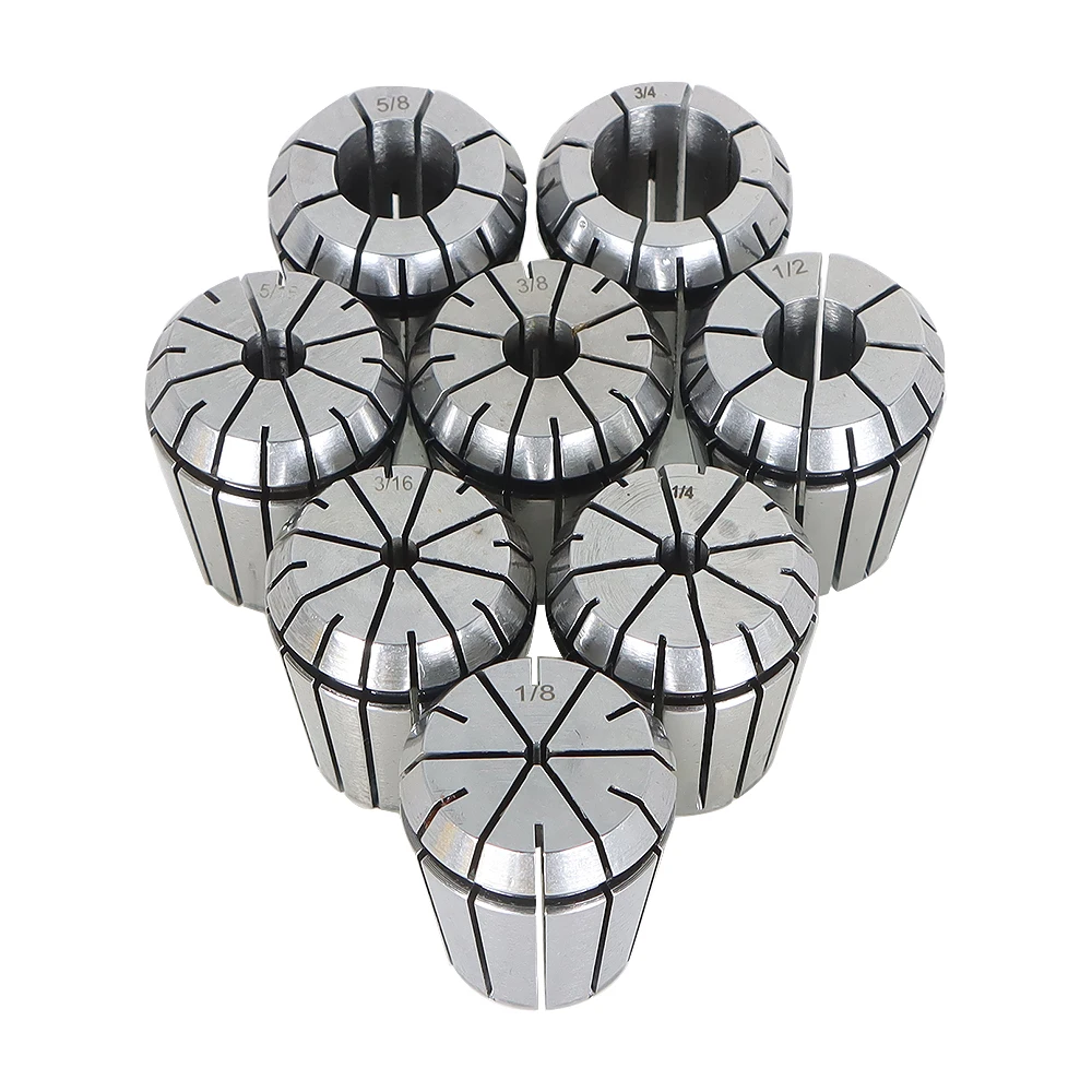 ER32 Spring Collet 1/8"-3/4" For CNC Milling Lathe Tool Engraving Machine 8 Pack