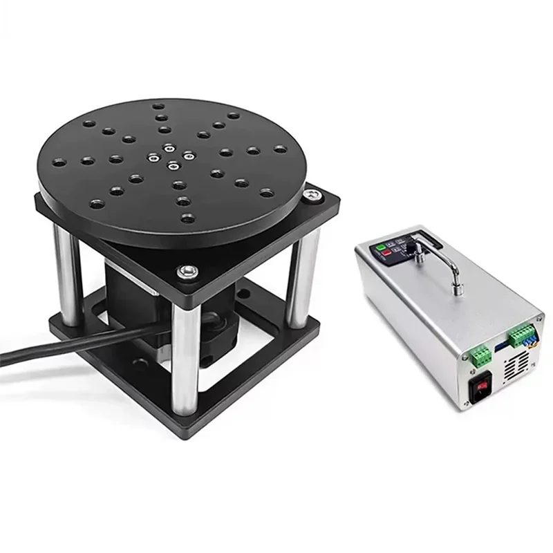 Small Rotating Platform; Electric High-Precision Stepper Motor; 6061 Aluminum Alloy Turntable; Adjustable Angle, Stroke