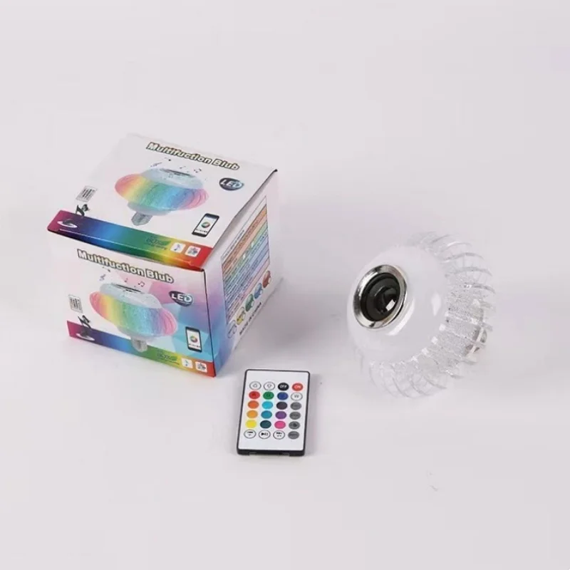 E27 بلوتوث الموسيقى الخفيفة لمبة RGB الملونة تغيير اللون التحكم عن بعد مصابيح الغلاف الجوي مع مكبر الصوت لمبة LED الذكية #5