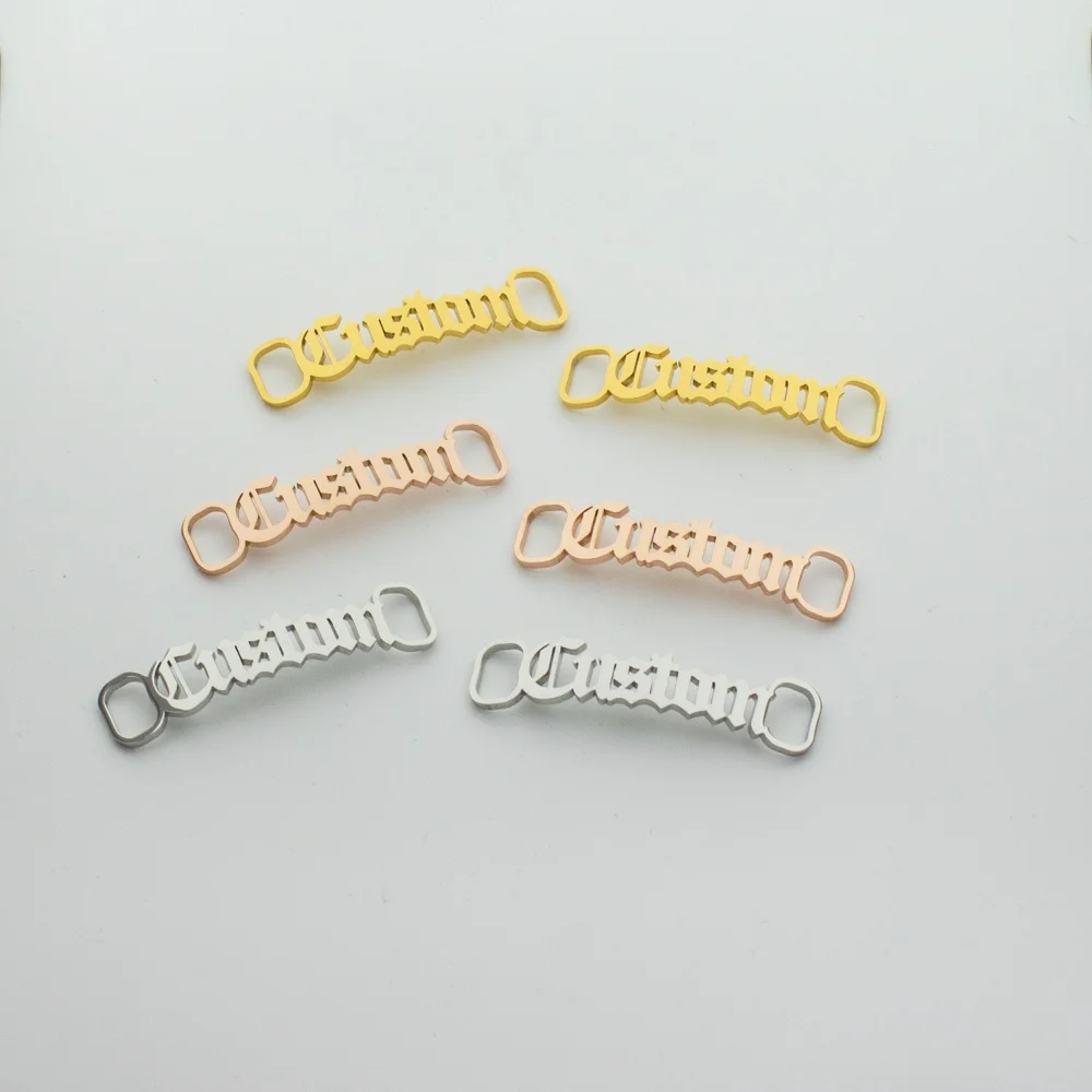 

LeeChee Personalized Name Shoe Buckles Stainless Steel Customized Shoelace Custom Charm Sneaker Accessories Jewelry