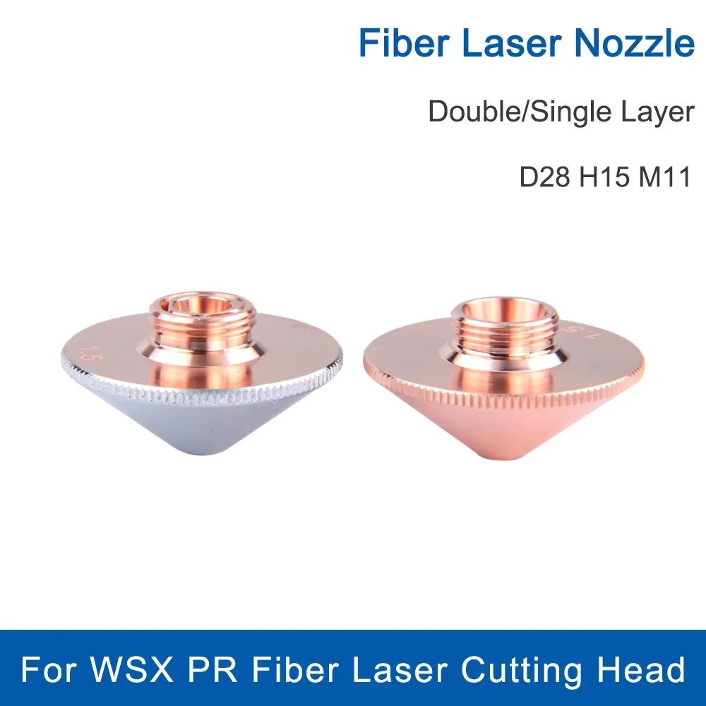 

Raytools PR WSX Fiber Laser Cutting Nozzle - Single/Double Layer, Dia.28mm Caliber 0.8 - 5.0mm