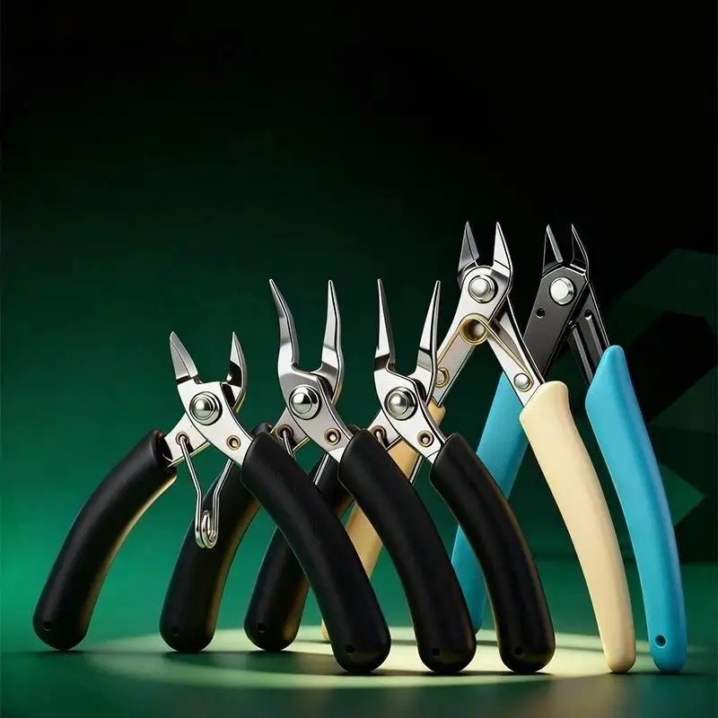 ~1Pcs Stainless Steel Electronic Cutting Pliers  Blade Labor Saving Spring For DIY Craft Jewelry Electronics Repair