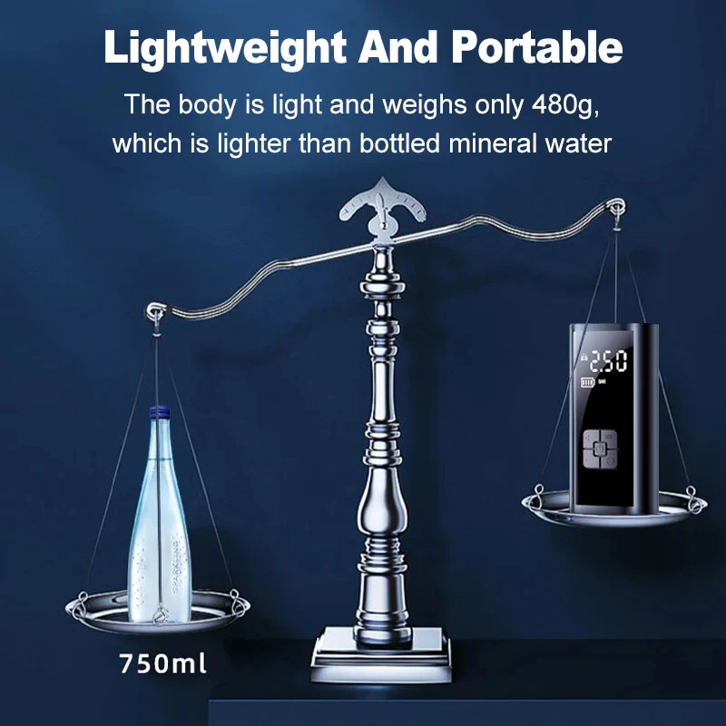 Car Air Pump Wireless Protable Car Air Compressor 150PSI Tire Inflation Pump for Motorcycle Bicycle Car Tire Ball Inflator view 6