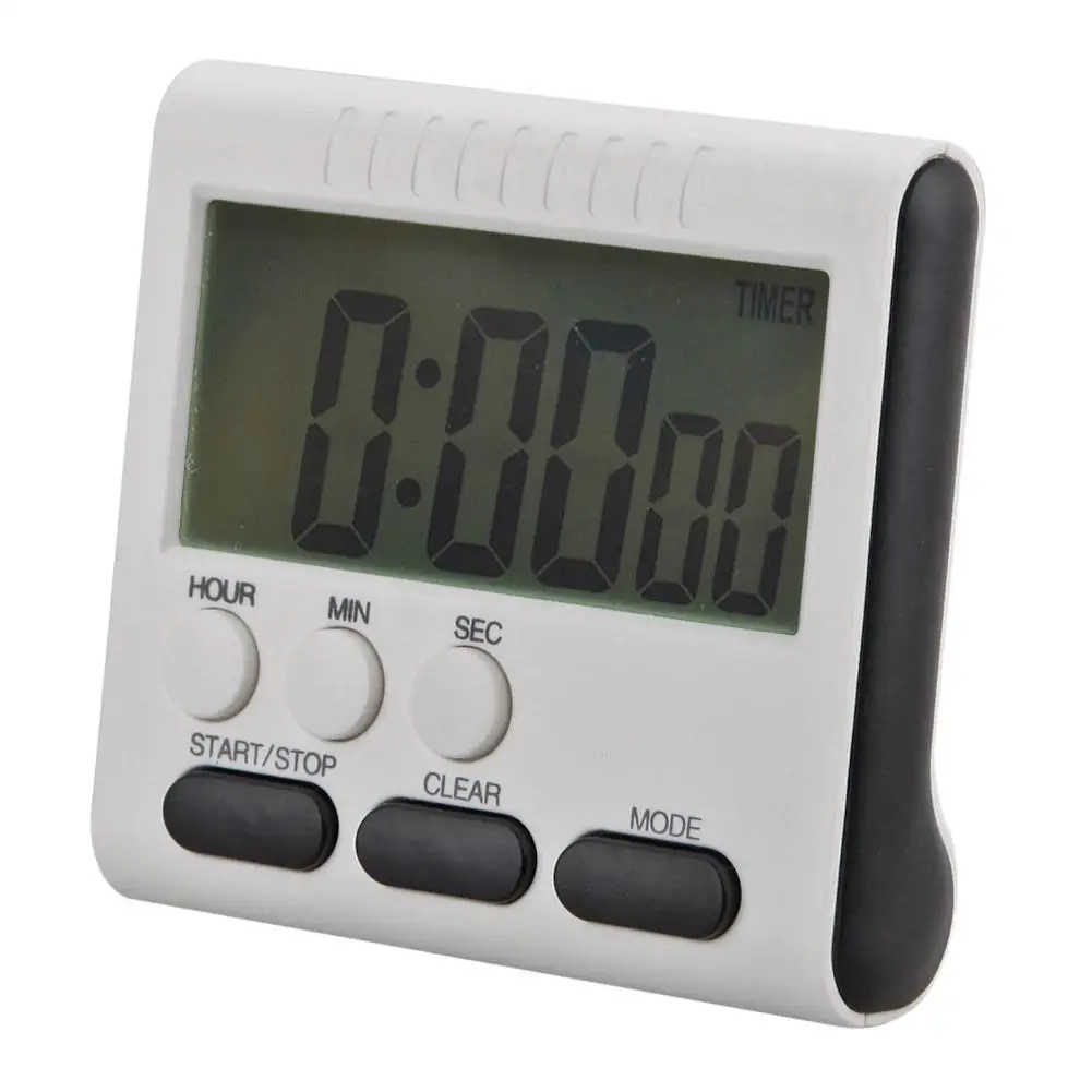 2Pcs Magnetic Large LCD Digital Kitchen Timer Alarm Count Up Down Clock