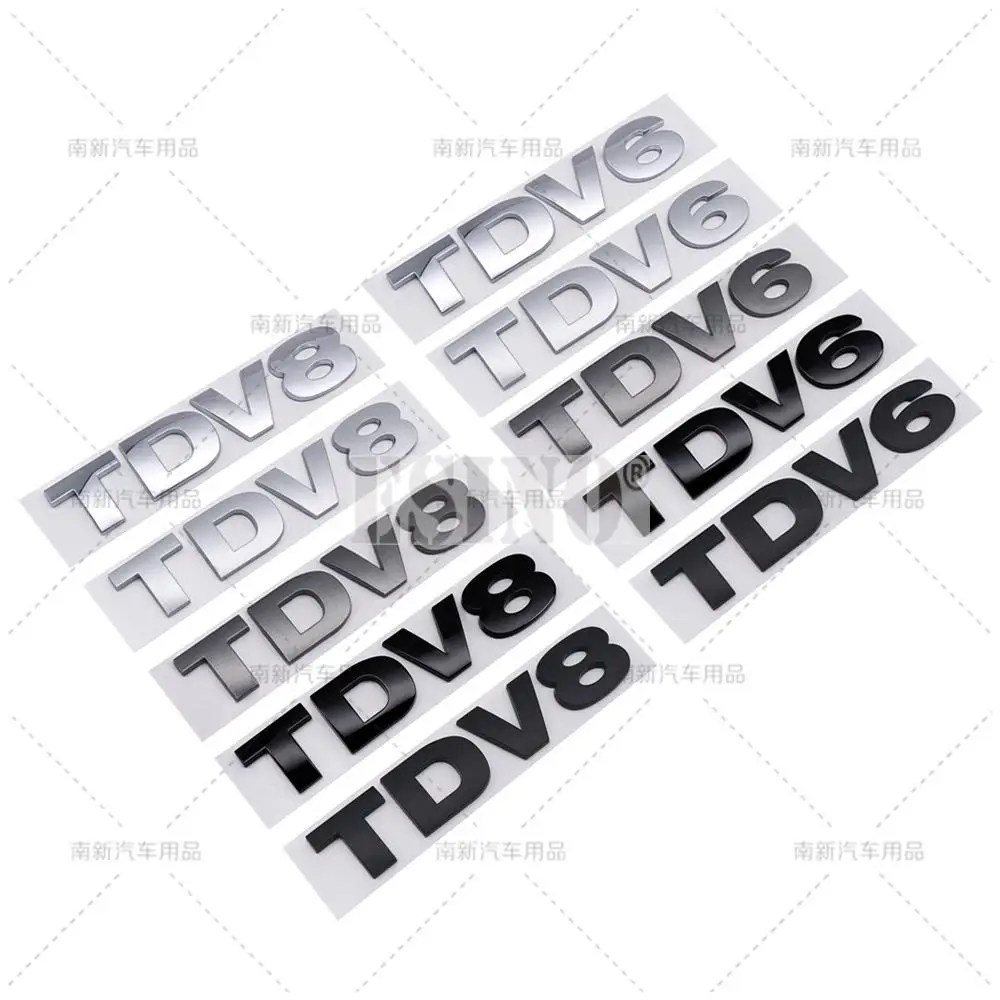 Car Styling TDV6 TDV8 3D ABS Badge Body Adhesive Emblem Sticker Decal  for Land Rover Ranger Rover Defender Velar Evoque