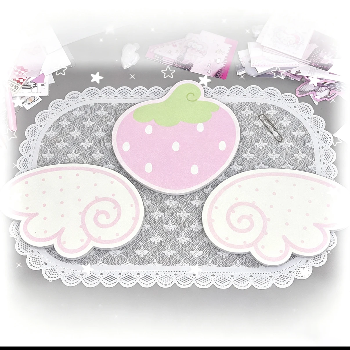 New Japanese Style Angel Wing Shaped Felt Room Decoration Cute Storage Decorative Wall Photo Wall Bedroom Living Room Decoration