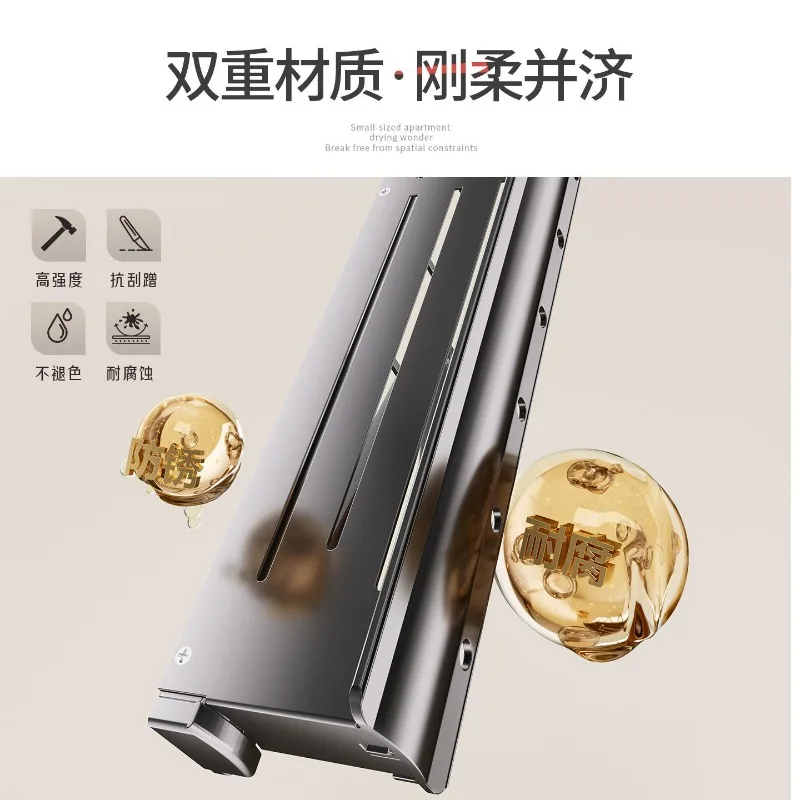 Toilet suction cup telescopic towel rack, towel rack, bathroom clothes artifact, toilet non-punching towel rack