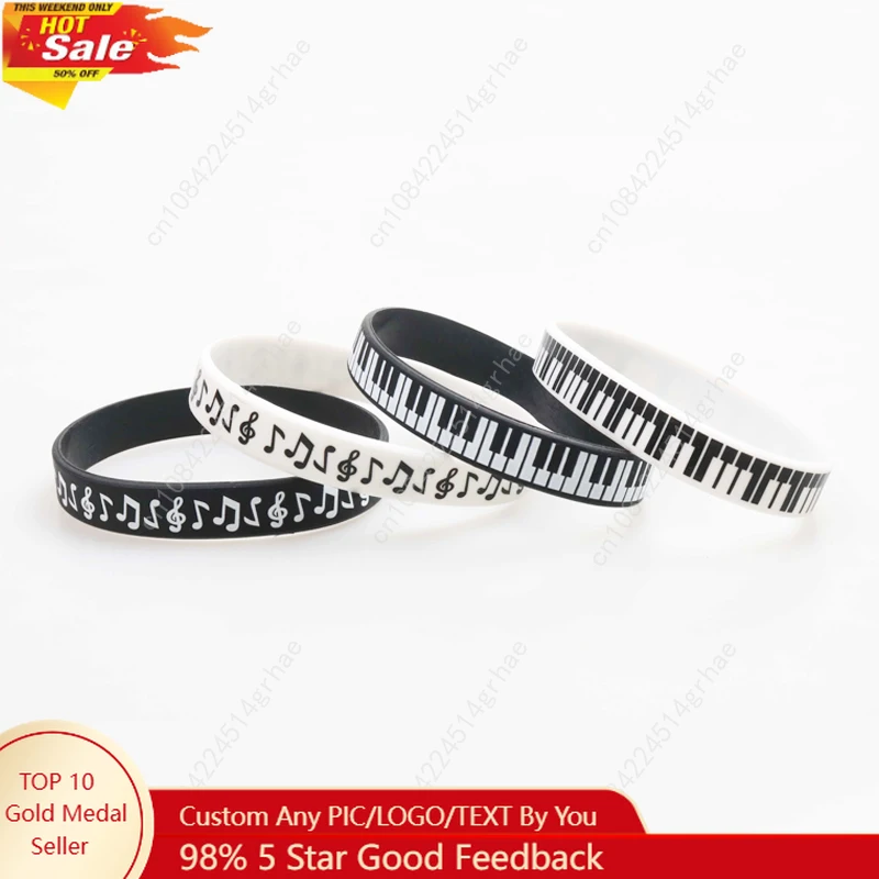 

1PCS Music bracelet Outdoor For Birthday Gift For kid Fashion piano Jewelry Sports Silicone Wristband