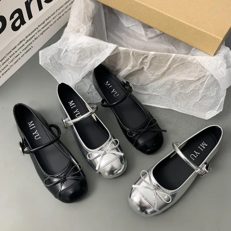 

New Designer Spring Women Mary Jane Shoes Fashion Square Toe Ladies Comfort Soft Sole Flats Women's Comfort Ballerinas Shoes