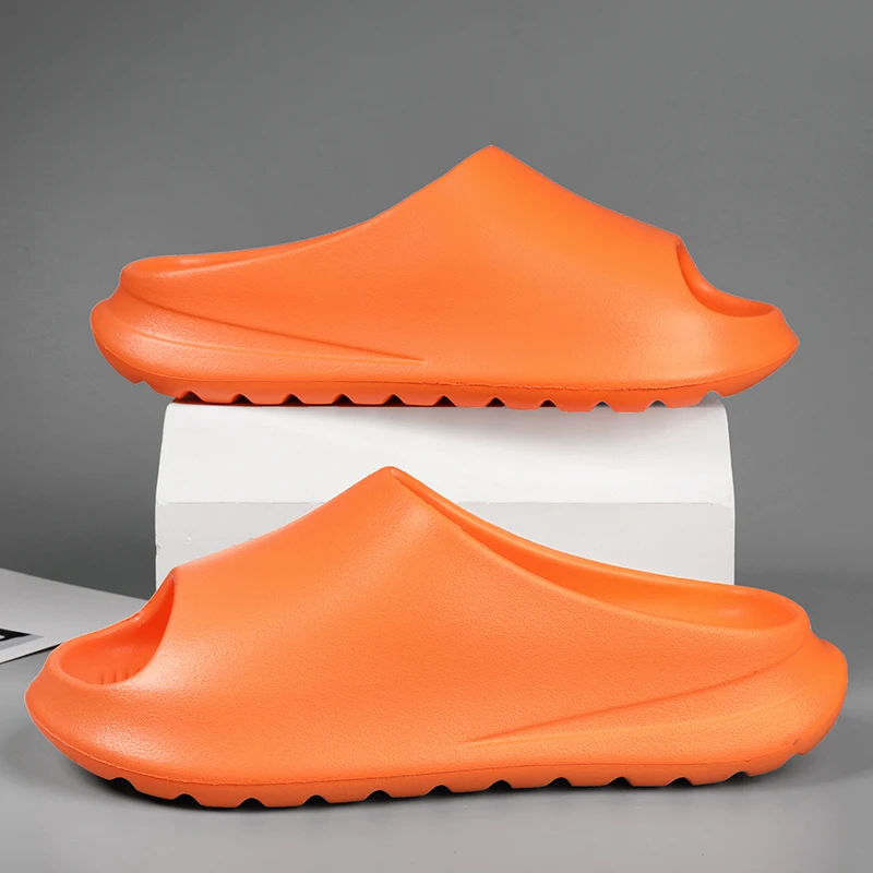 Zapatillas de casa EVA para hombre, zapatos sin cordones con parte inferior gruesa, novedad de verano, Boca de pescado con forma de diente de sierra, ocio cómodo