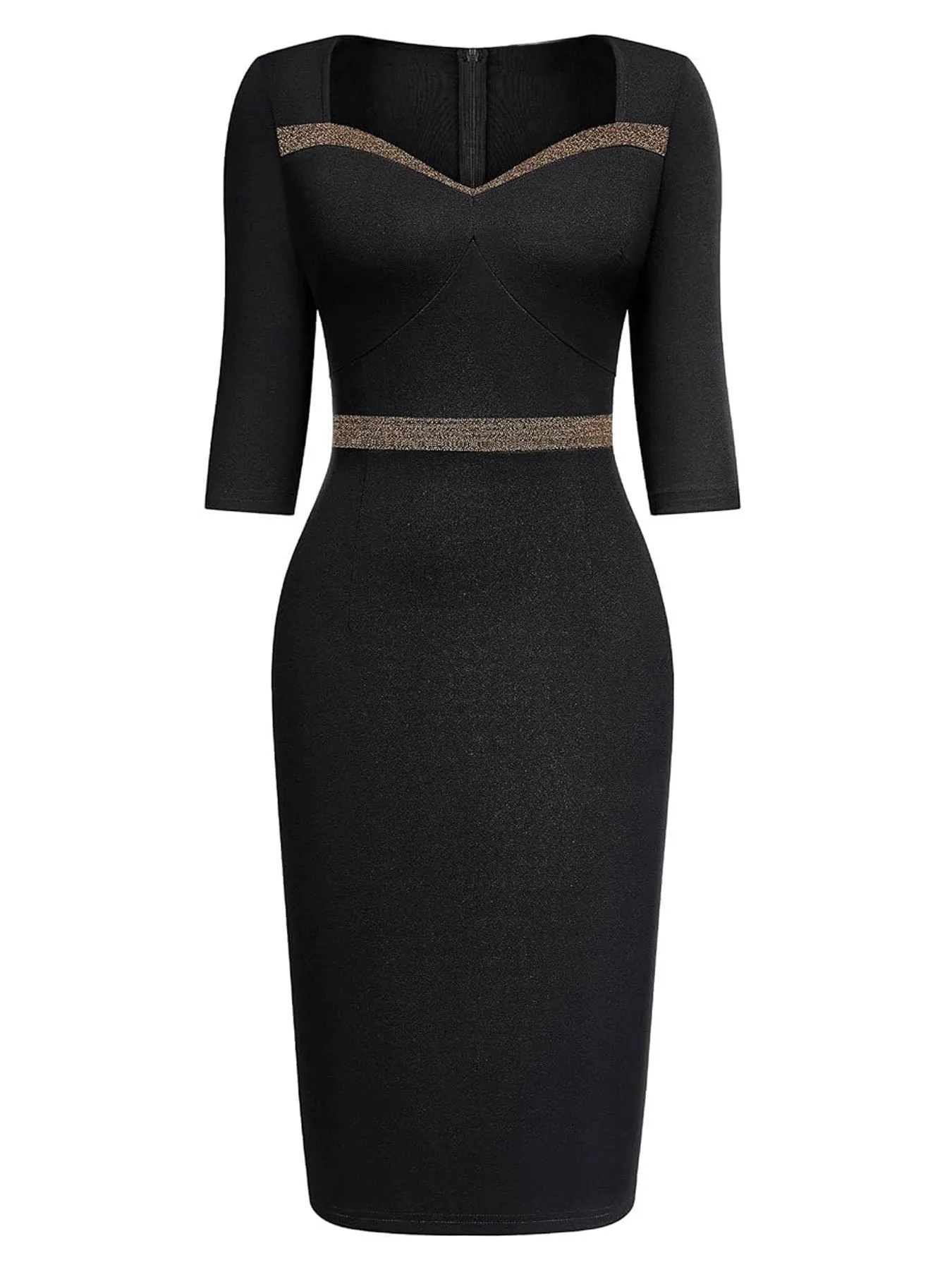 Women's Elegant Dress Pure Color French Style Bodycon Midi Dresses Waist-fitted Hip Covering Pencil Dress Party Mid-Length Skirt