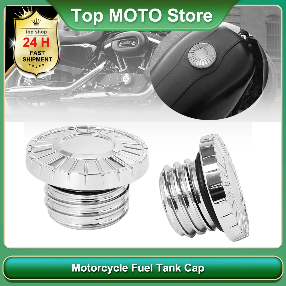 

Motorcycle CNC Aluminum Fuel Tank Cap For Harley Sportster XL Dyna Softail Touring Road King 883 48 Sportster XL 1200