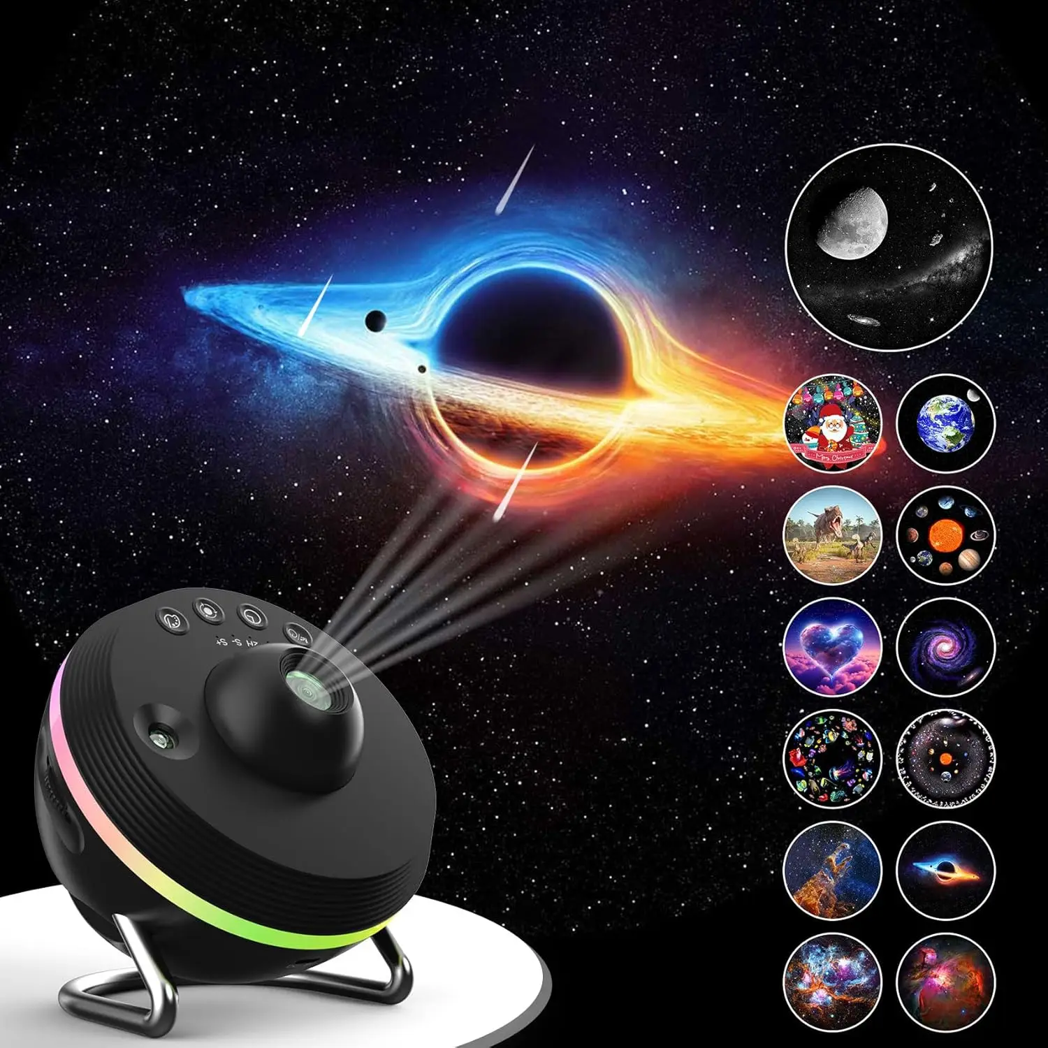 Meteor LED Night Light Galaxy proiettore cielo stellato proiettore ruota planetario lampada da notte per camera bambini decorativi regalo per bambini