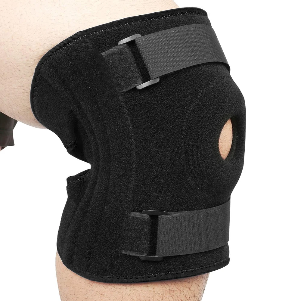1 Stück Übergrößen-Kniebandage für Damen & Herren mit Seitenstabilisatoren, Kniescheiben-Unterstützung für Laufen, Basketball, Training – Detail 9