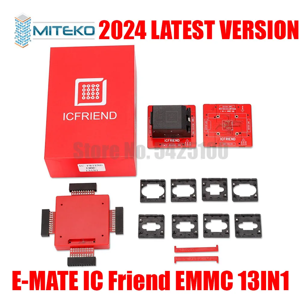 Gniazdo E-mate X emmc obsługuje BGA100, 136, 168, 153, 169, 162, 186, 221, 529/254, dla Easy Jtag UFI Box, Riff Tool
