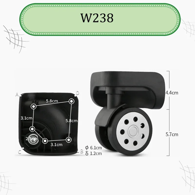 For W238 Waterproof and Dustproof Luggage Wheels—The Ideal Replacement Wheels For Frequent Travelers (Universal Type)