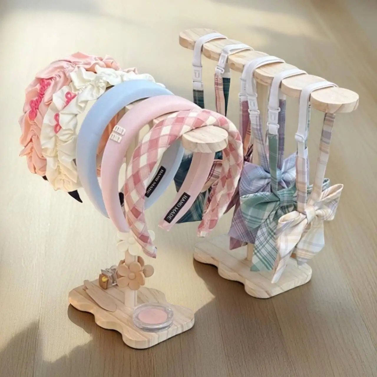 

1pc Wooden T-shaped Headband Hat Bracelet Display Stand Bracelet Watch Hair Band Jewelry Storage Rack Storage Box