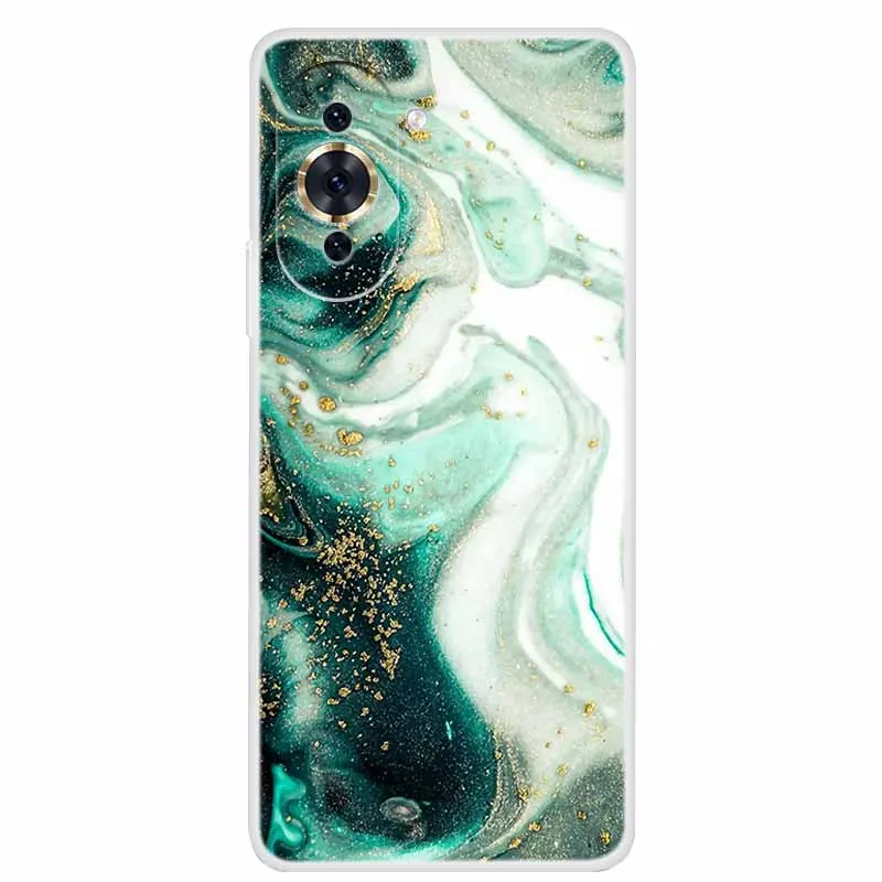 화웨이 노바 10 프로용 투명 대리석 소프트 TPU 실리콘 후면 커버, 폰 케이스, 펀다 코크 노바 10 프로용