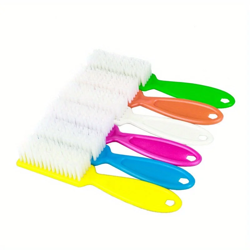 Nagelbürsten-Set, 2-teilig, Kunststoff, weiche Nagelbürste, Reinigung, Staub entfernen, Puder, langer Griff, Bürsten, langlebig, Nägel, Kunst, Maniküre, Pflege