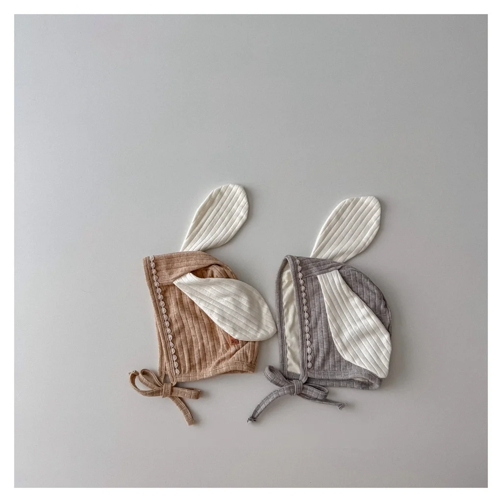 

Baby Girls Cotton Hats Bunny Ear Caps Boy Sun Hat Soft Newborn Bonnet Toddler Adjustable Cap Children Hair Accessories