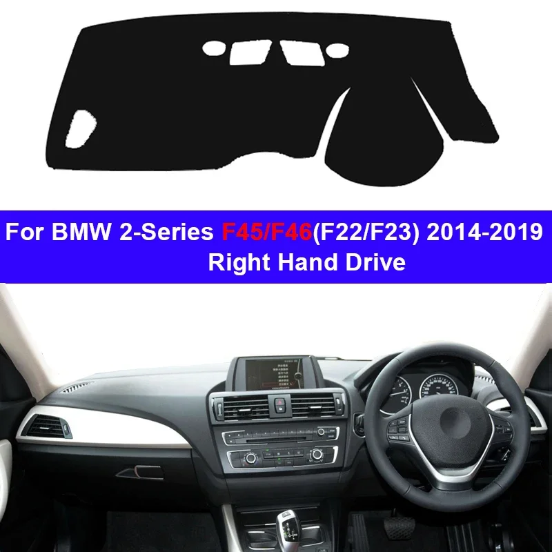 For BMW 2-Series F22 F23 F45 F46 2014 2015 2016 2017 2018 19 Car Protective Pad Dashboard Cover Silicone Non-Slip   Mat Sunshade