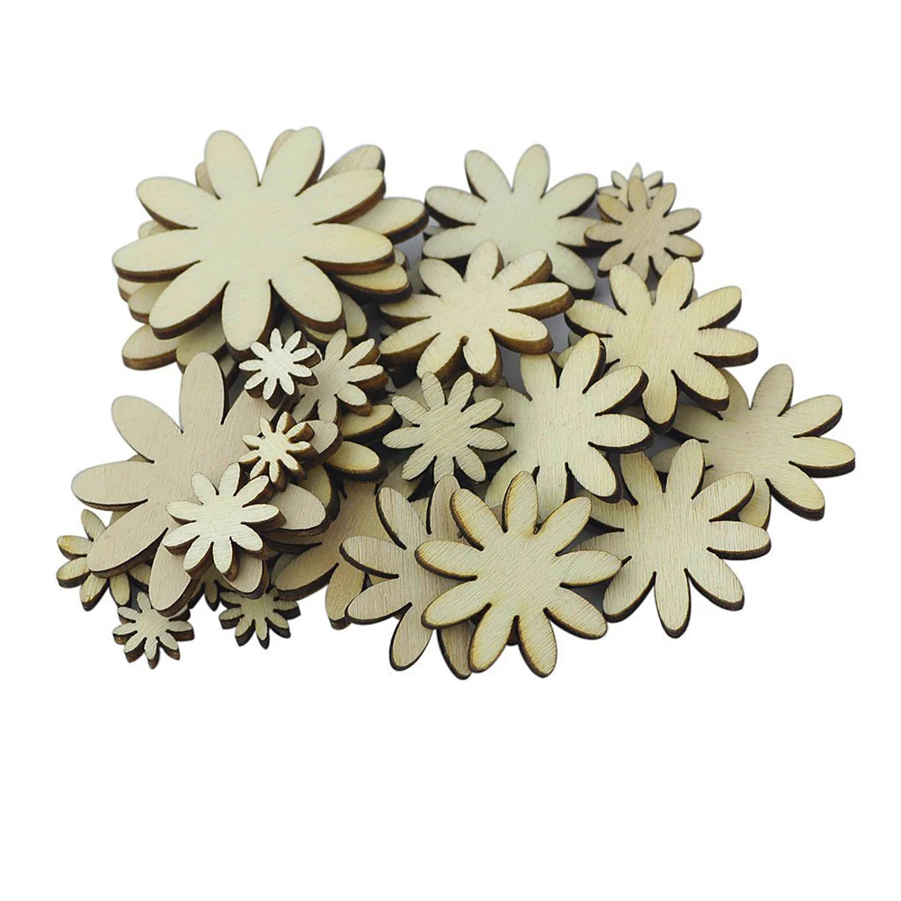 

50 Pcs Buttons Wooden Decor Sewing Knitting Wood Plum Scrapbooking Wedding Crafts Crafts Scrapbooking DIY Clothes Bags Wedding