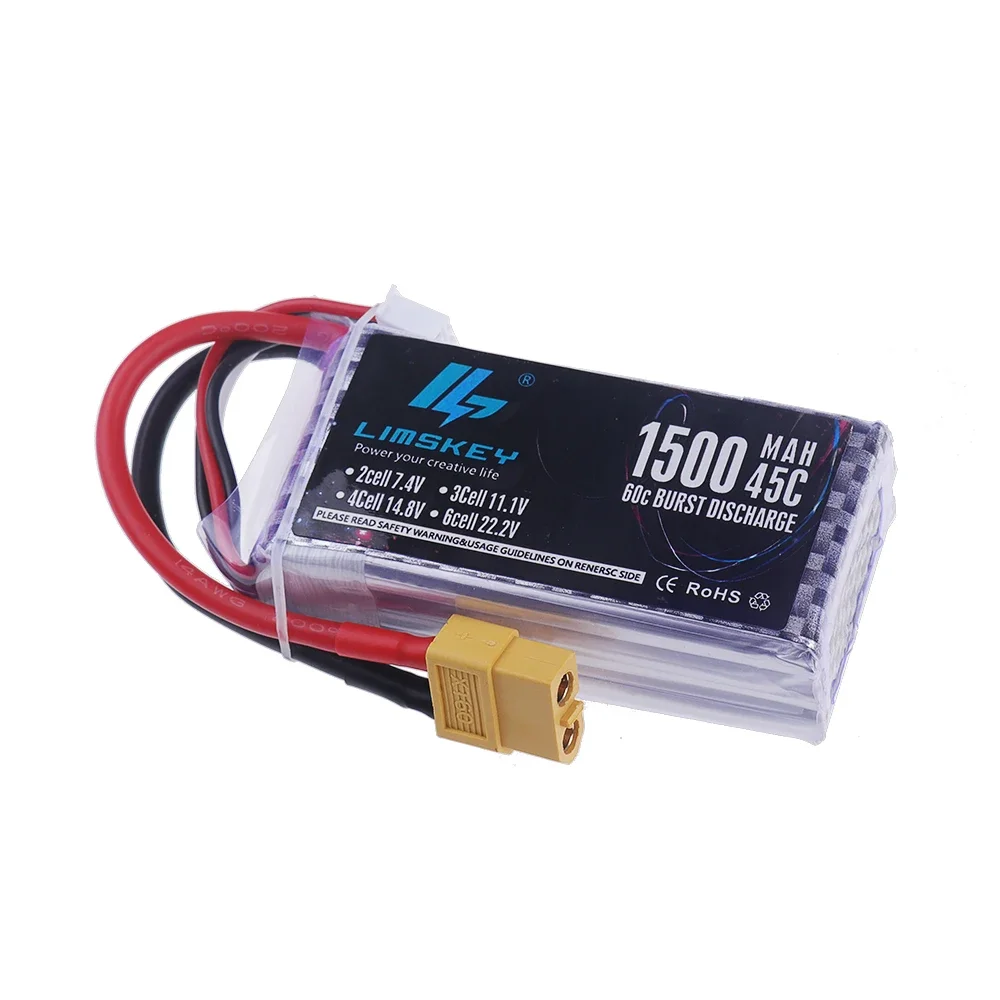 3S Lipo Battery 11.1V 1500/1800/2200/2800/3000/3300/4200/5200/6000/7200mAh Deans T Connector XT60 For RC Car Airplane Boat