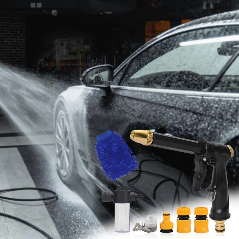 High Pressure Water Gun Water Spray Guns Kit Car Sprinkler Foam Cleaning Washer Cleaner for Car Washing Watering Irrigation