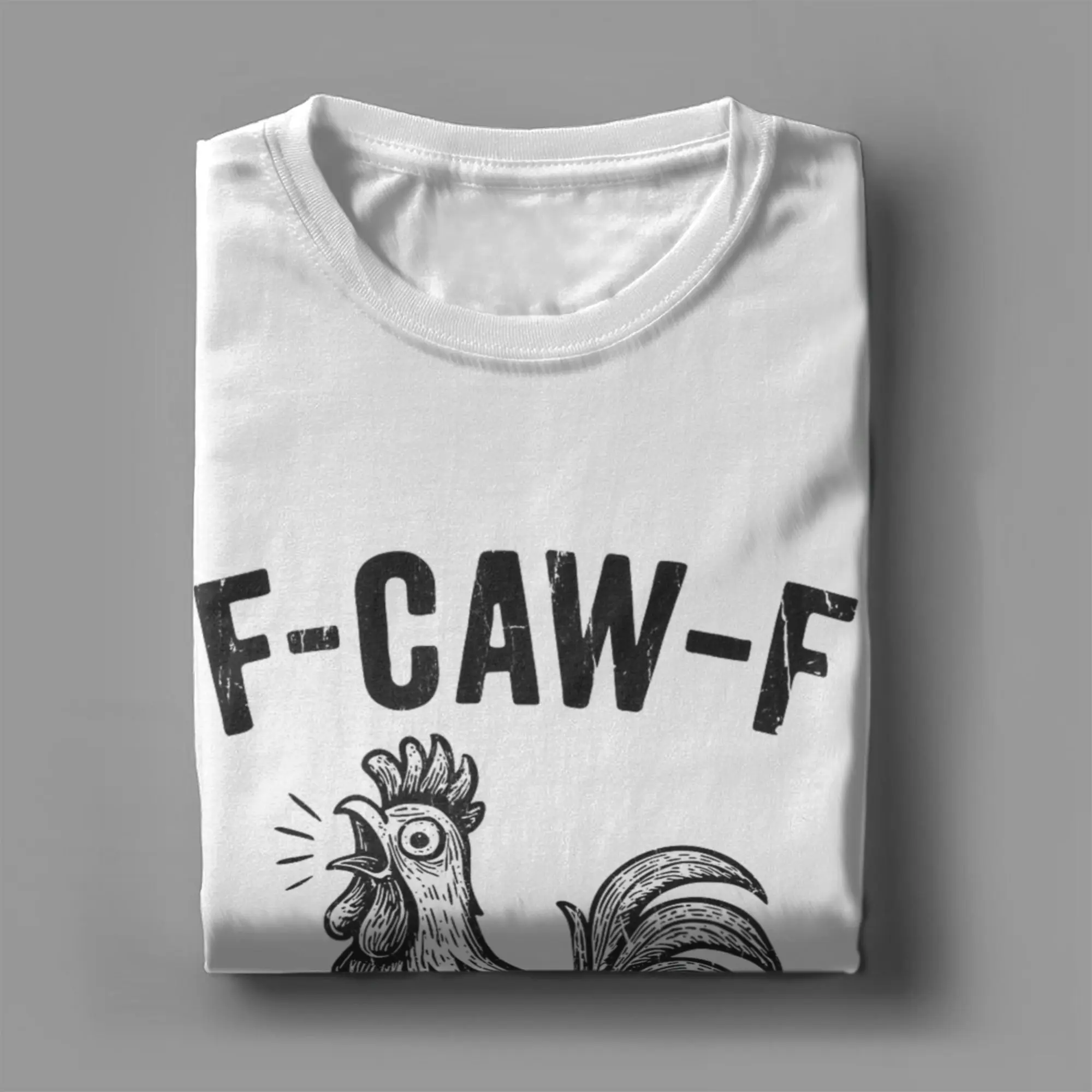 مضحك F-Caw-F مضحك الدجاج FCAWF ميمي تي شيرت للرجال الجولة الرقبة 100% القطن تي شيرت قصير الأكمام تي شيرت الجرافيك القمم