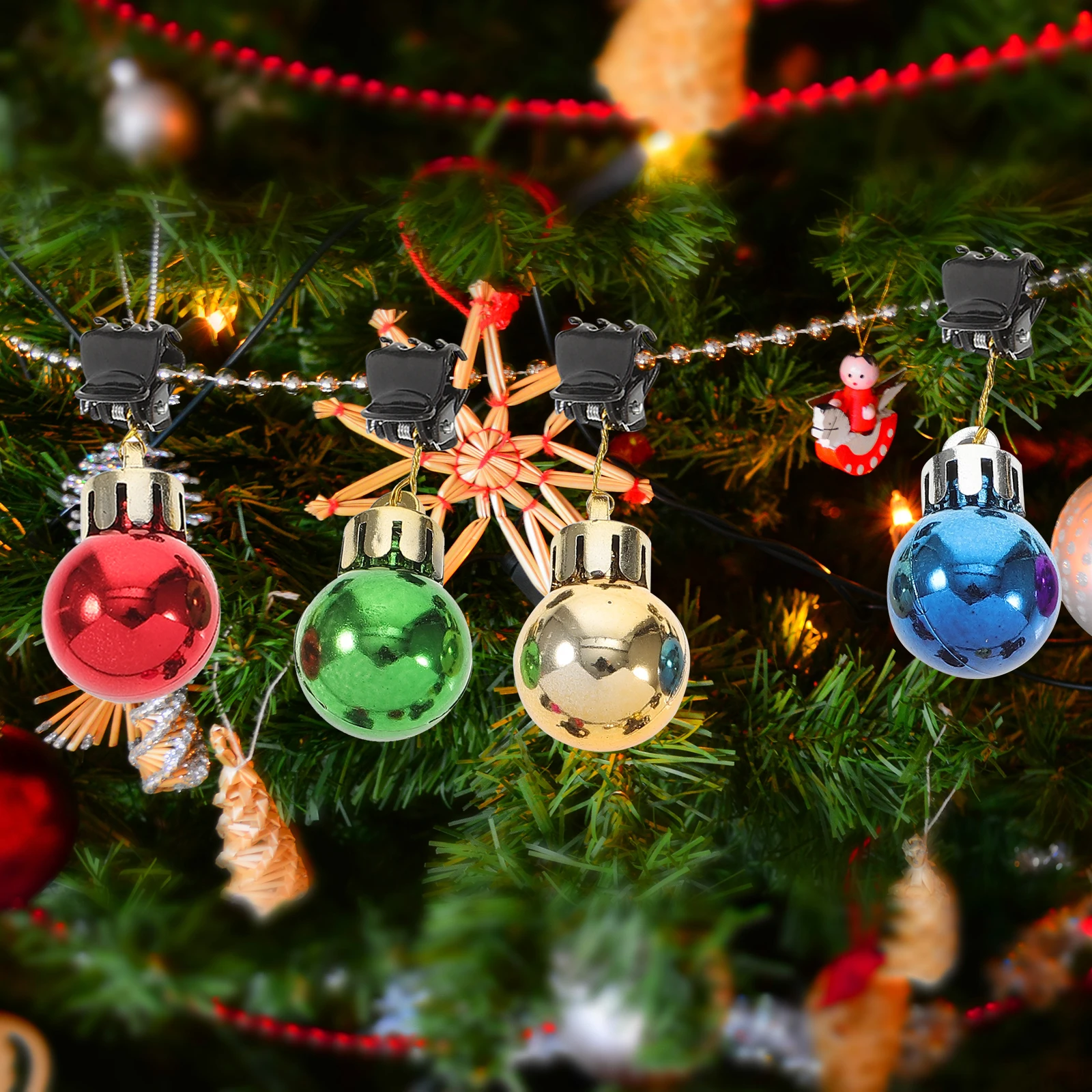 

40 Pcs Christmas Beard Clips Holiday Decorations Wall Table Tree Party Supplies Christmas Clip Beard naments Eco