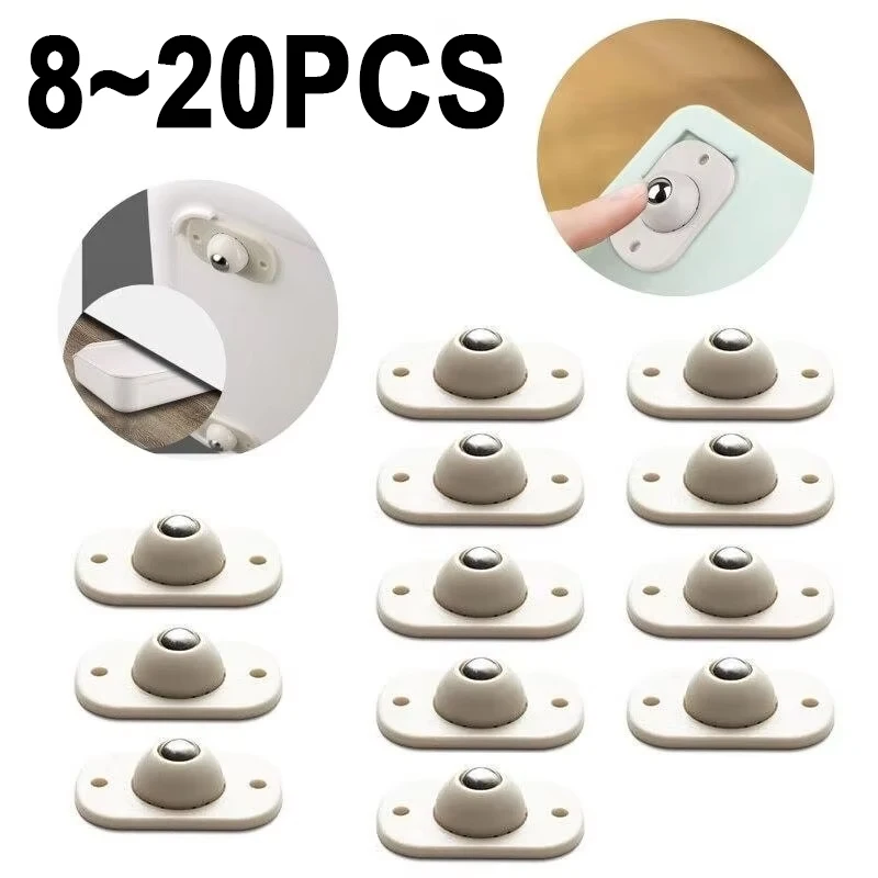 Self Adhesive Caster Mini Swivel Wheels Universal 360 Degree Rotation Pulley for Furniture Storage Box