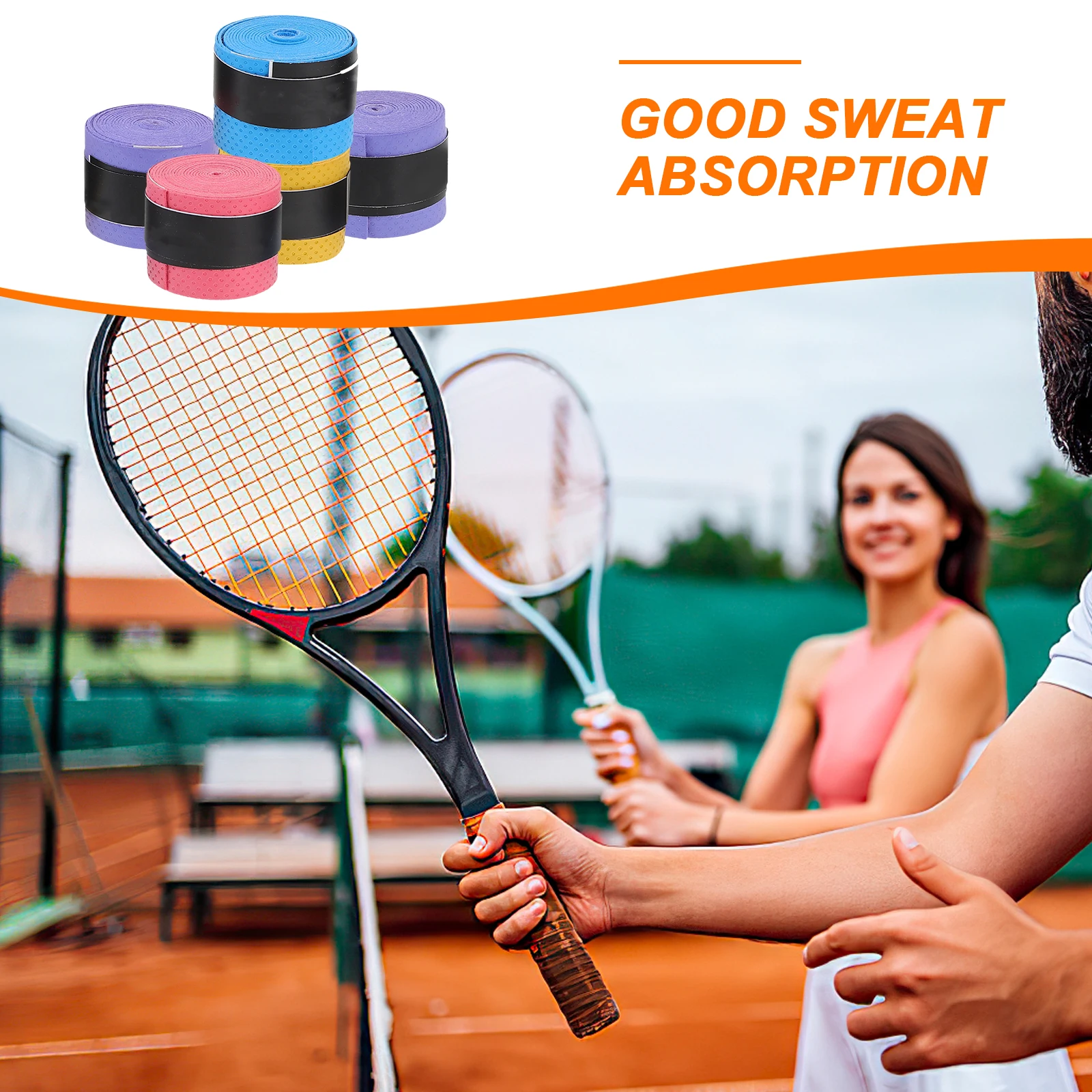 5 قطعة طول قابل للتعديل الصيد رود مقبض التفاف سهلة قطع بولي الشريط الشريط ل مضرب الدراجة المقود عدم الانزلاق امتصاص العرق قبضة #6